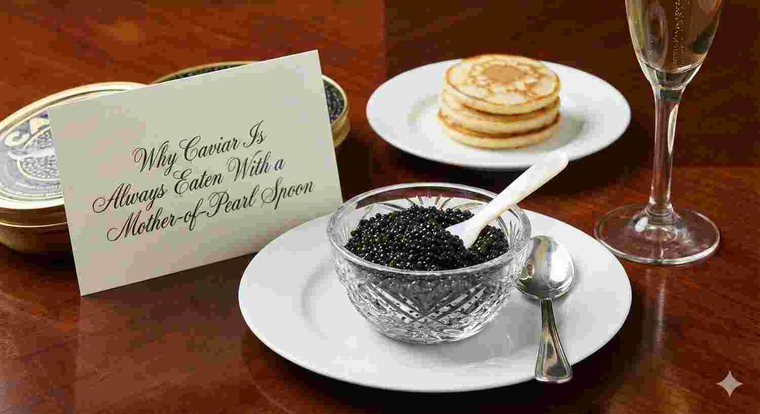 Why Caviar Is Always Eaten With a Mother-of-Pearl Spoon