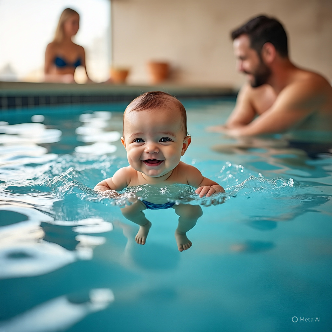 Baby swimming