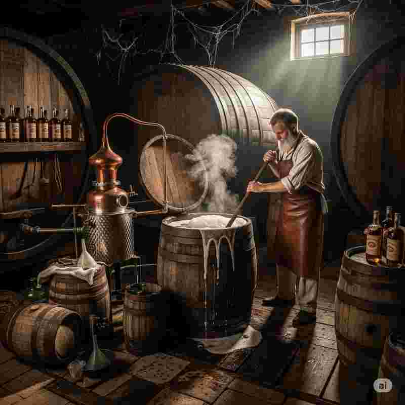 old-alcohol-wooden-barrel-science