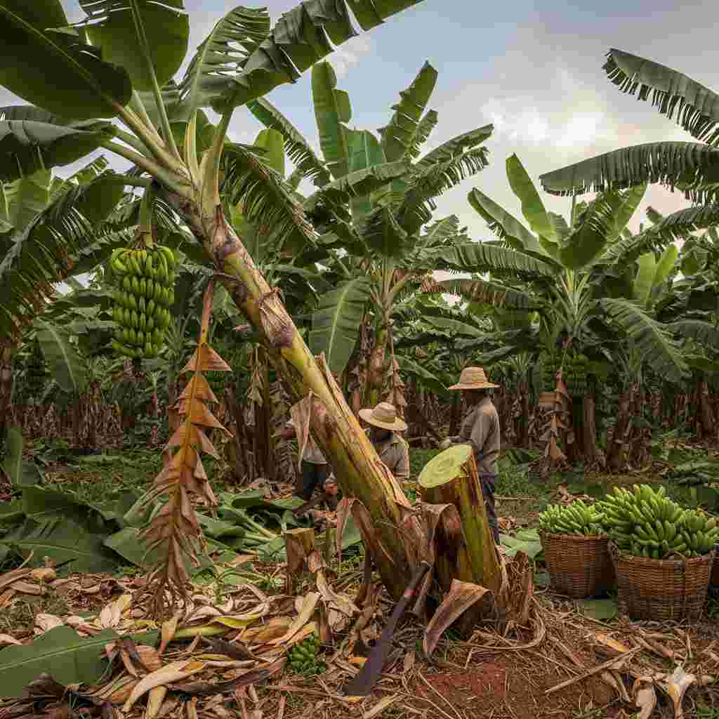 Banana Tree is Cut Down After First Crop