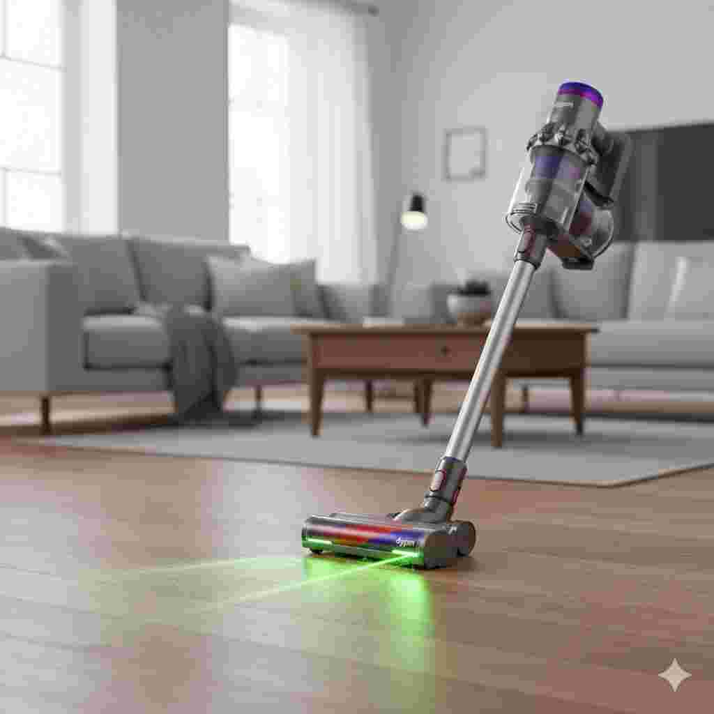 Dyson V15 Detect Vacuum Cleaner with Green Laser Light