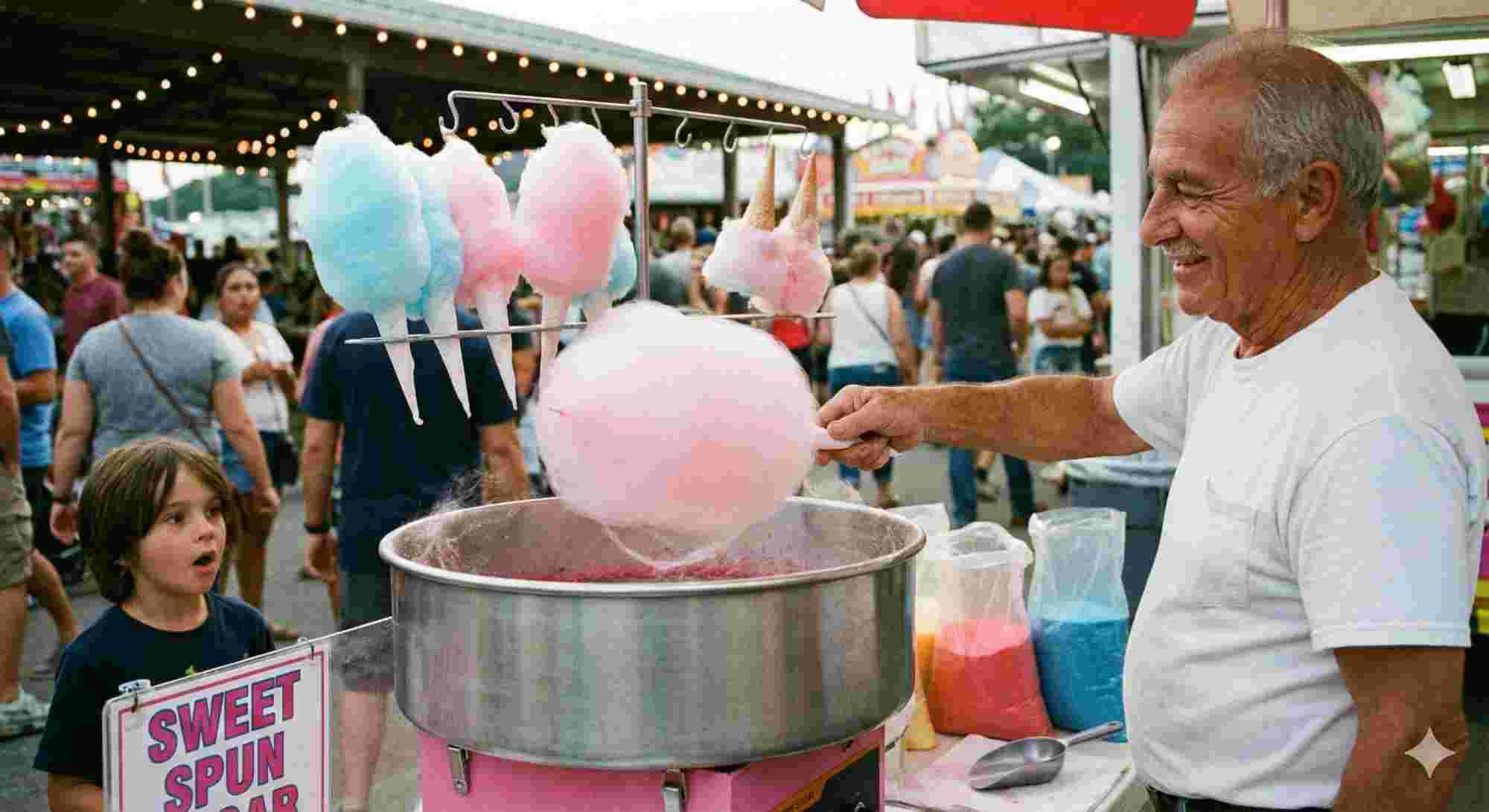 Cotton Candy Making Process
