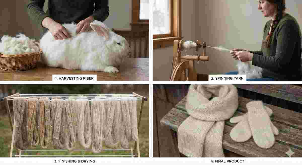 Angora Wool Process