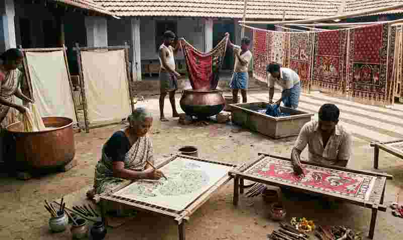 South Indian Kalamkari Saree