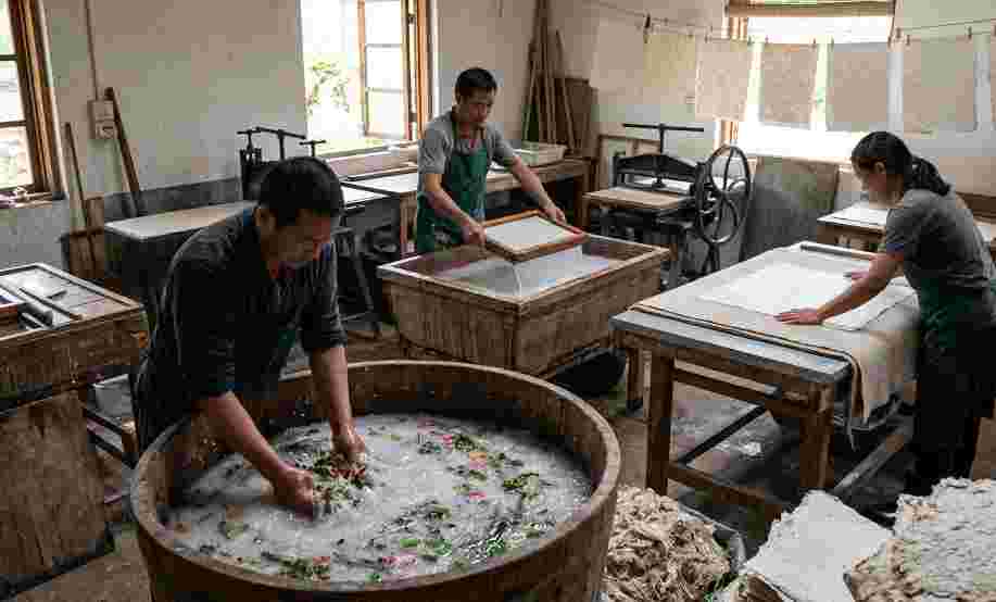 Handmade Paper Making Process