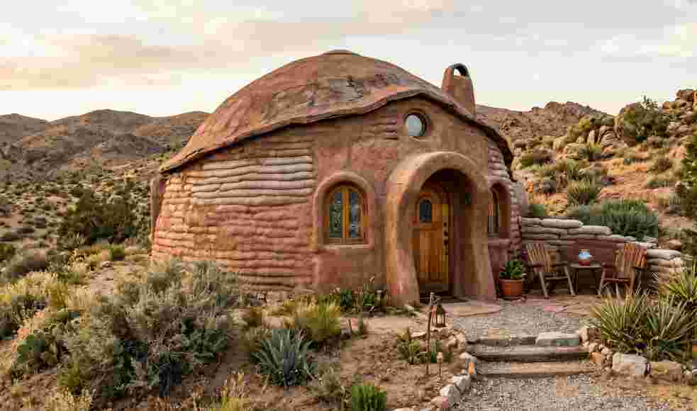 Sandbag Dome House