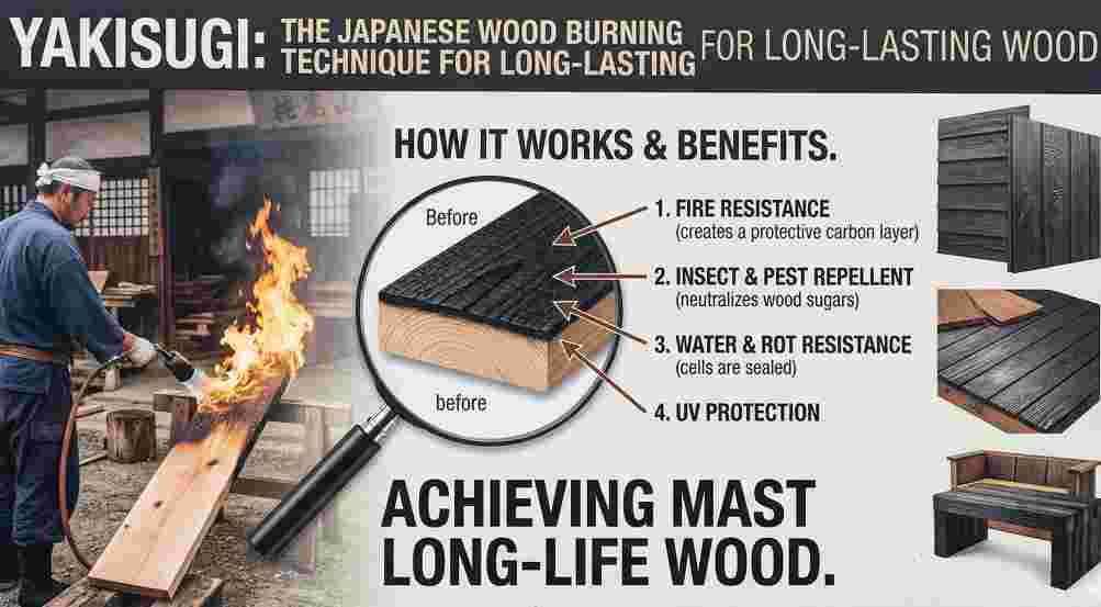 Yakisugi Wood Burning Technique