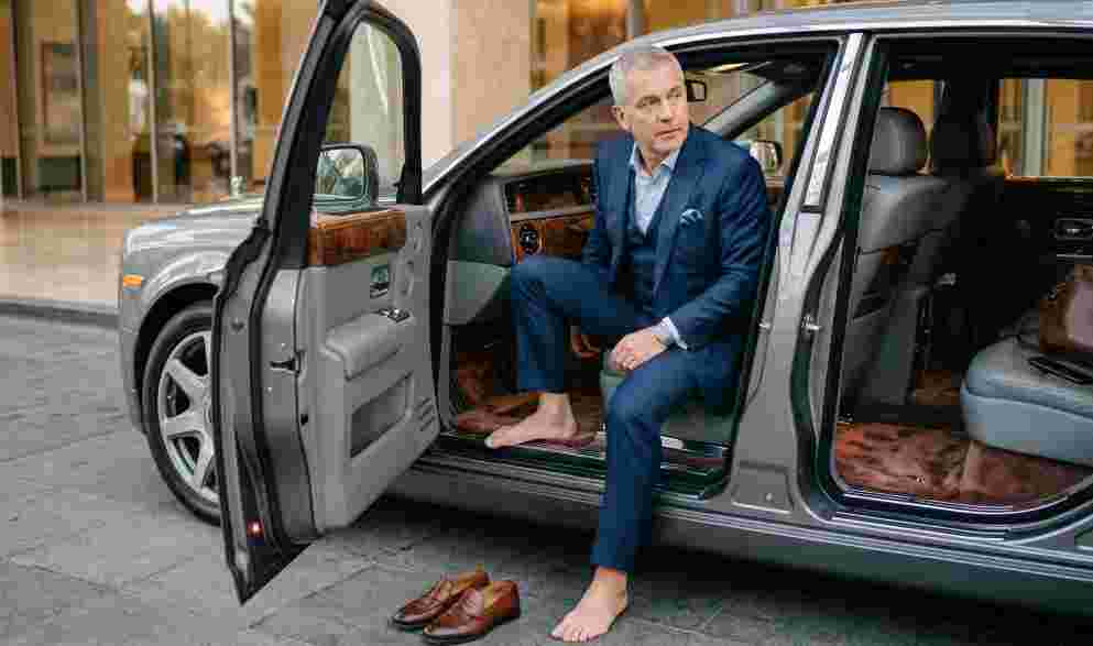 Why Billionaires Don't Wear Shoes in Their Super Luxury Cars