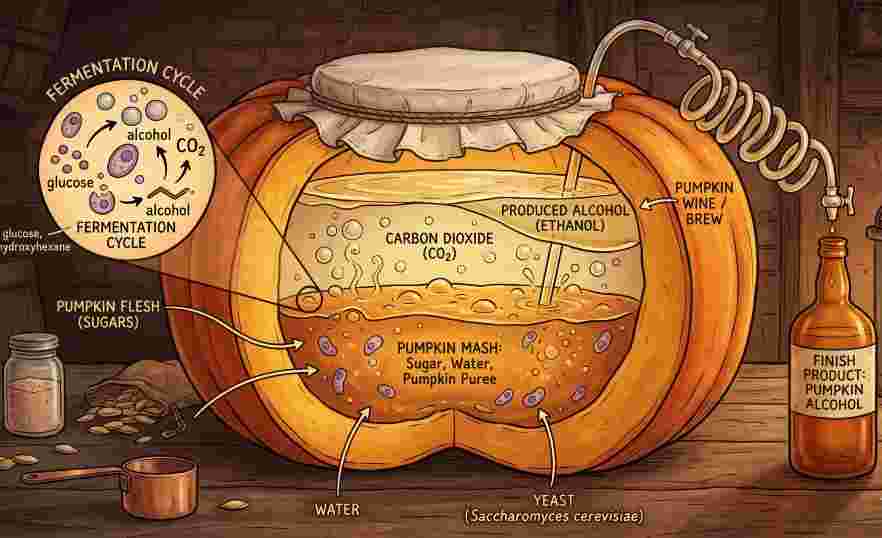 How Alcohol is Made Inside a Pumpkin?