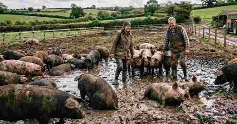 Pig Wallowing