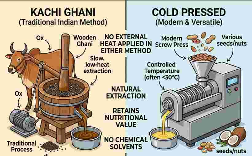 Kachi Ghani vs Cold Pressed Oil